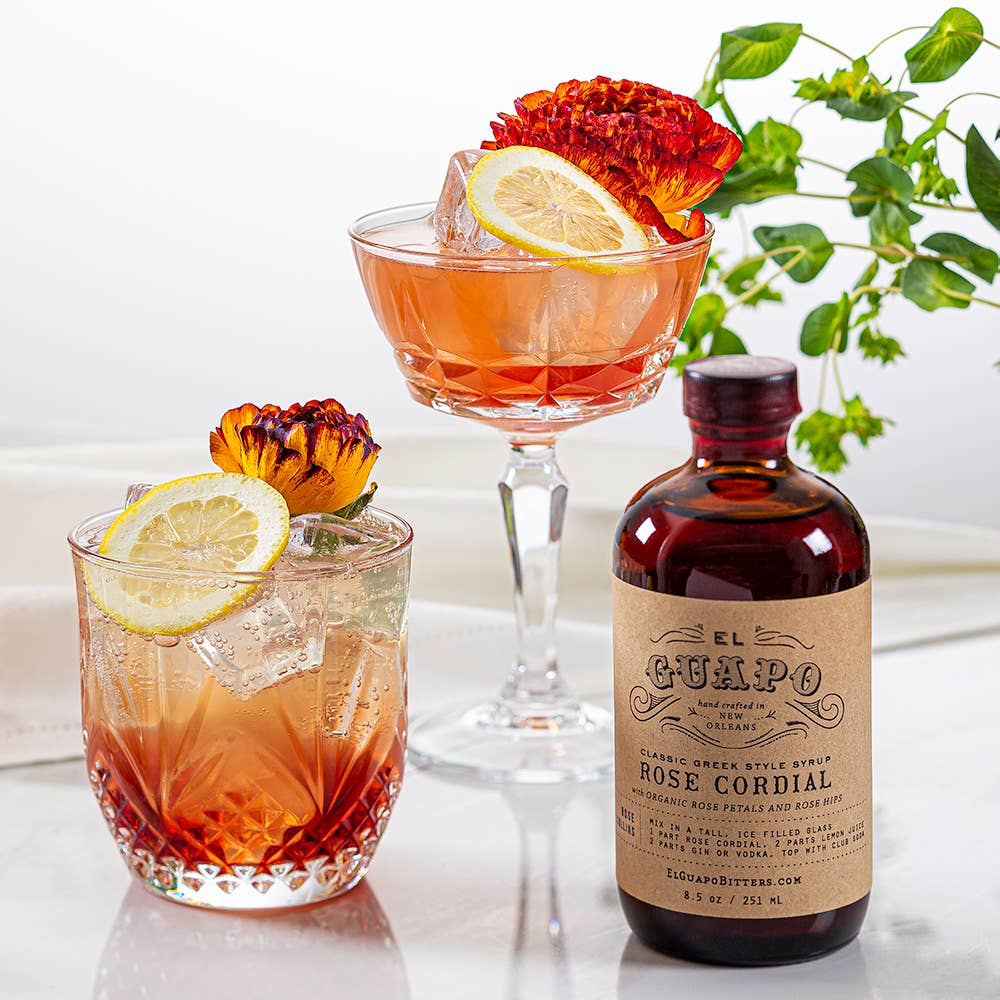 El Guapo Rose Cordial, 251mL/8.5oz