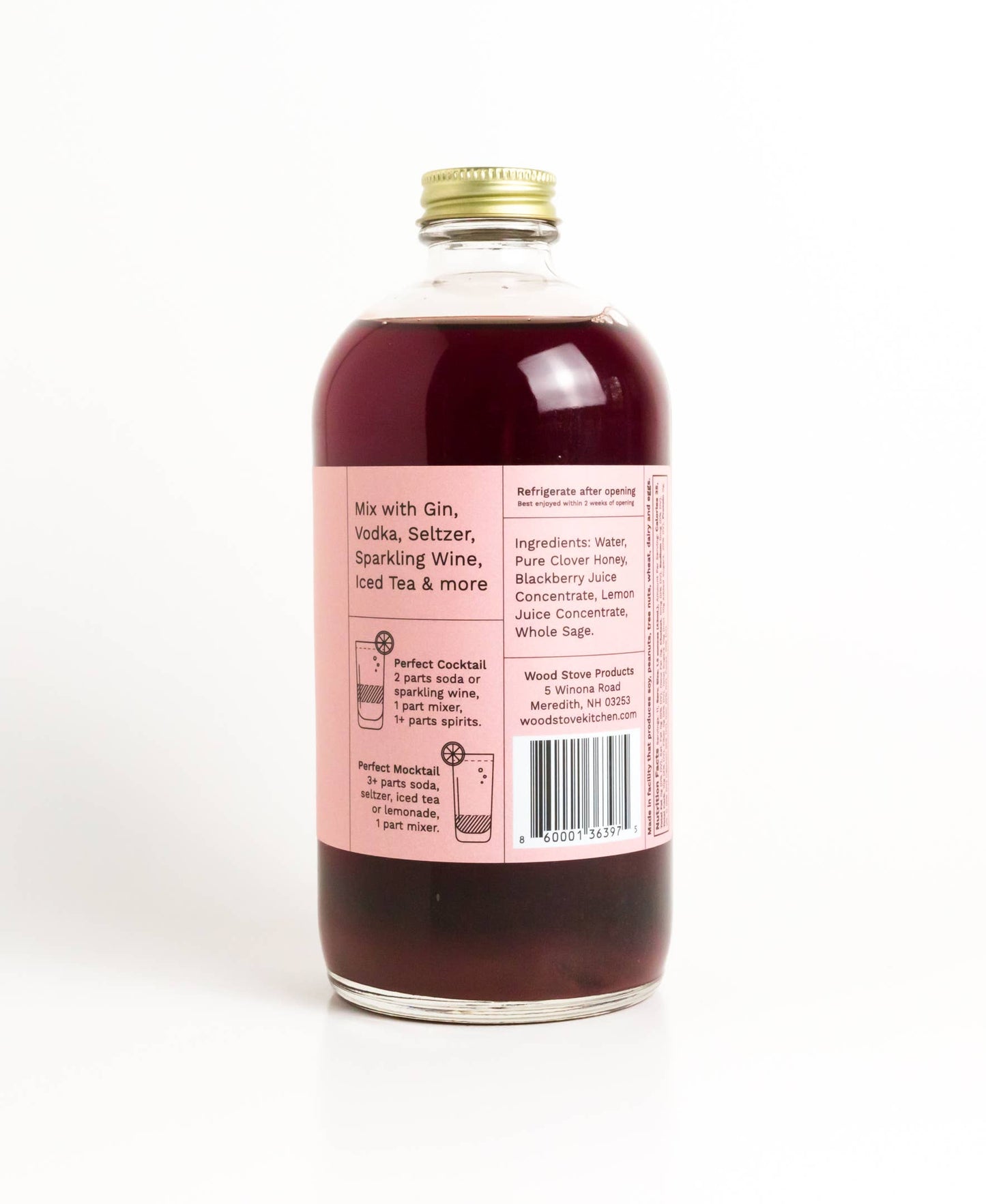 Wood Stove Blackberry & Sage Mixer, 473mL/16floz