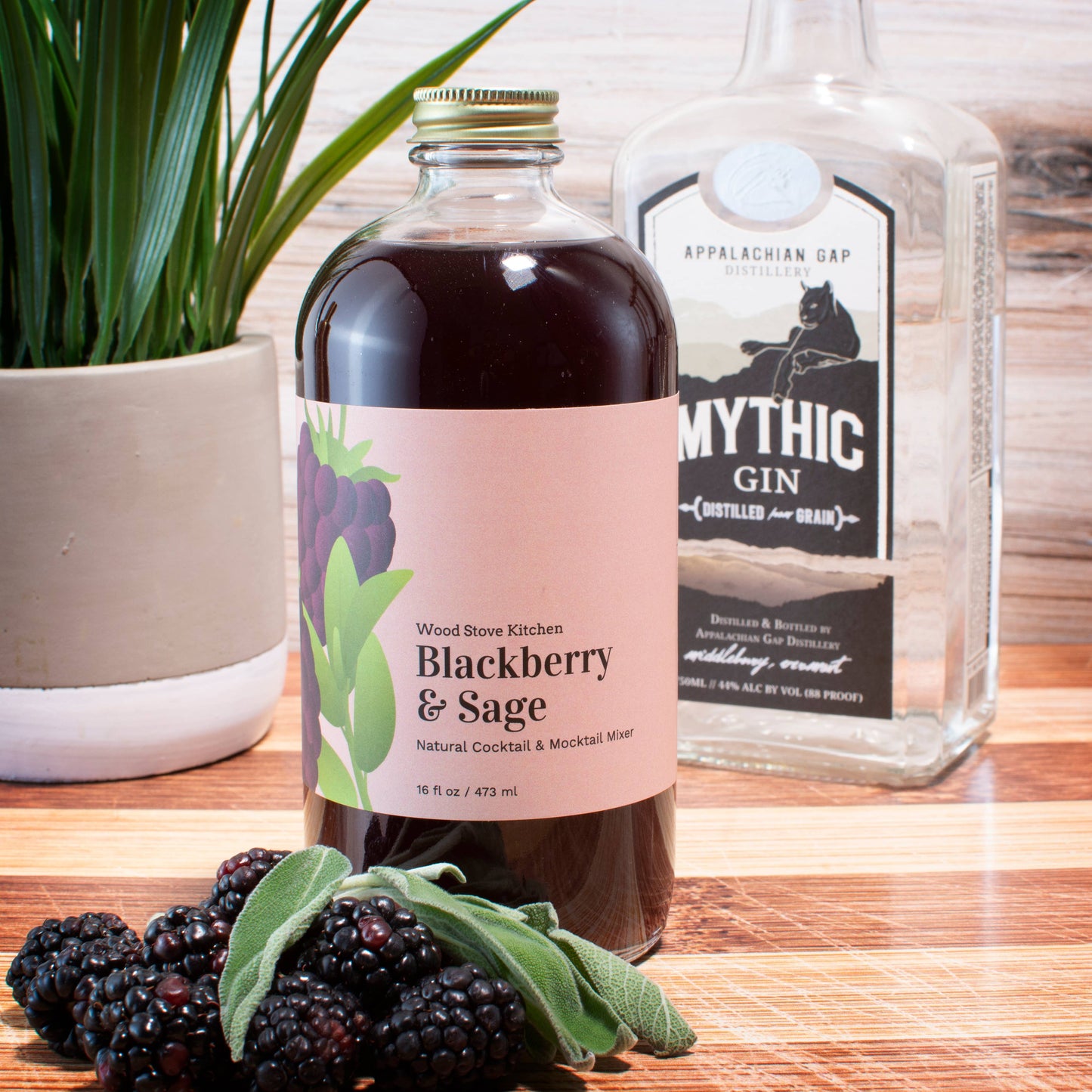Wood Stove Blackberry & Sage Mixer, 473mL/16floz