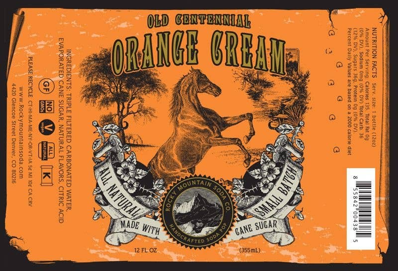 RMSC Old Centennial Orange Cream, 355mL/12floz Glass Bottle