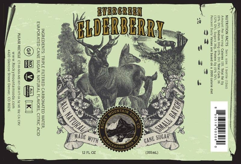 RMSC Evergreen Elderberry, 355mL/12floz Glass Bottle