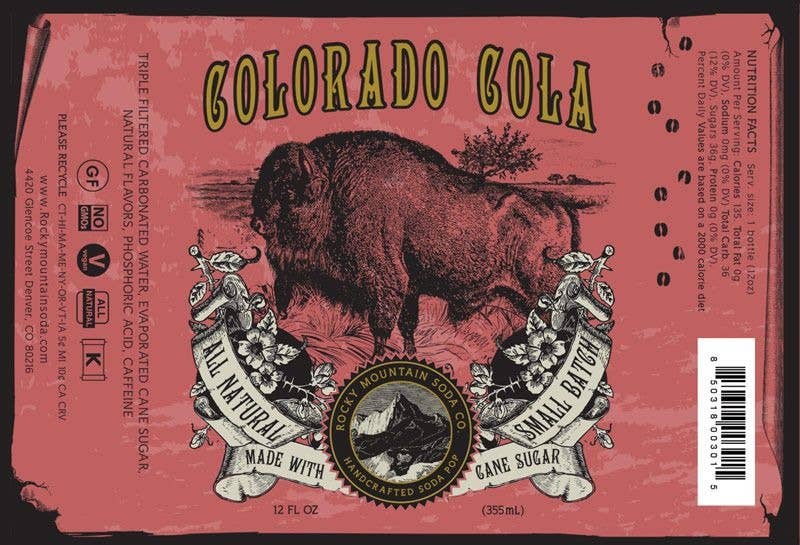 RMSC Colorado Cola, 355mL/12floz Glass Bottle