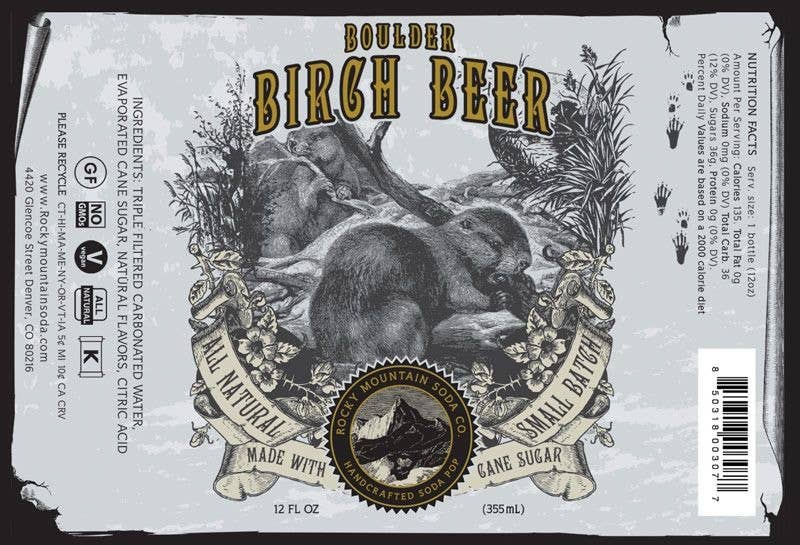 RMSC Boulder Birch Beer, 355mL/12floz Glass Bottle