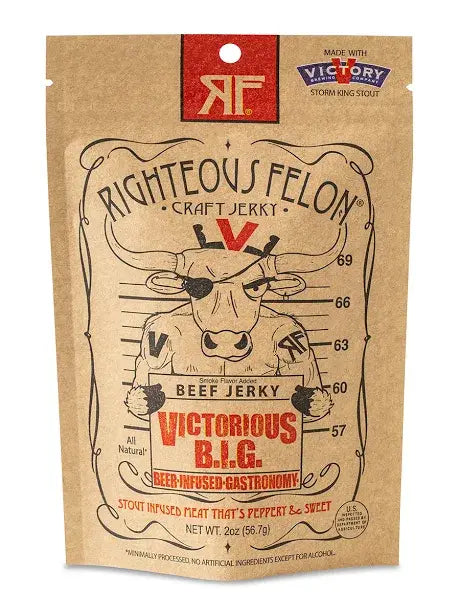 Righteous Felon Victorious B.I.G. Beef Jerky (*SN), 2oz