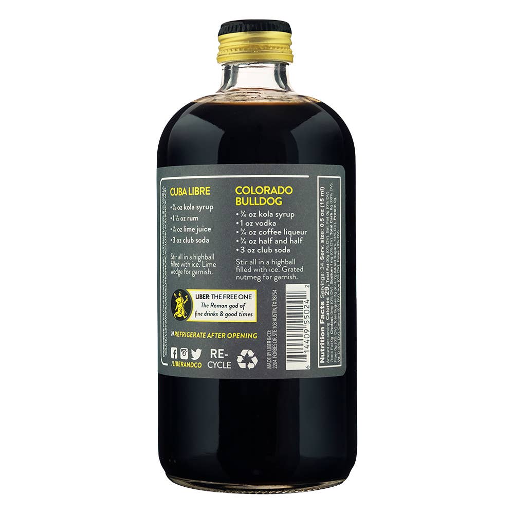 Liber Sugarcane Kola Syrup, 280mL/9.5floz