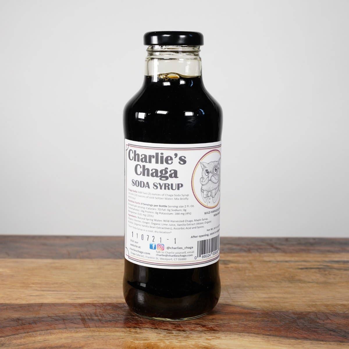 Charlie's Chaga Soda Syrup, 473ml/16floz