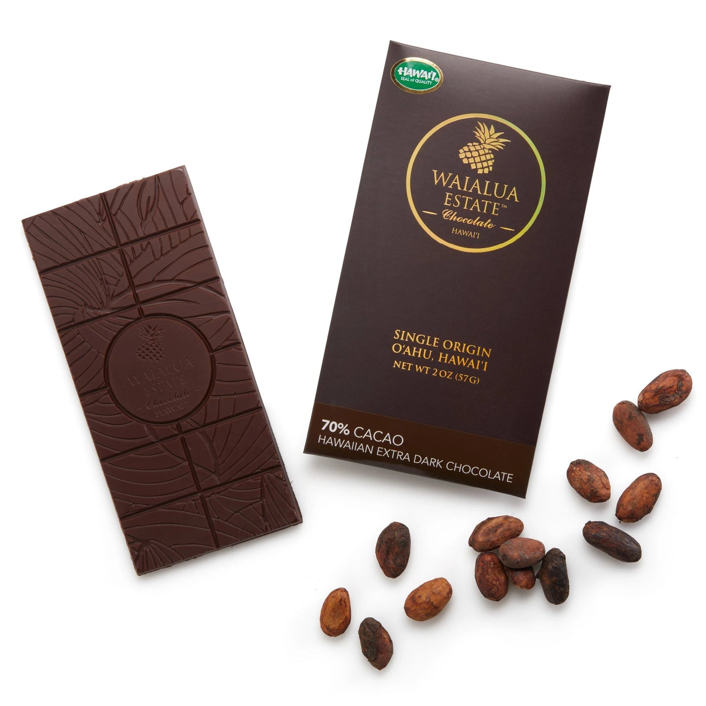 Waialua Estate Chocolate Bars, 57g/2oz