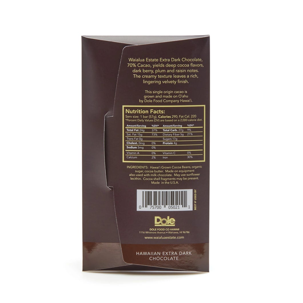 Waialua Estate Chocolate Bars, 57g/2oz