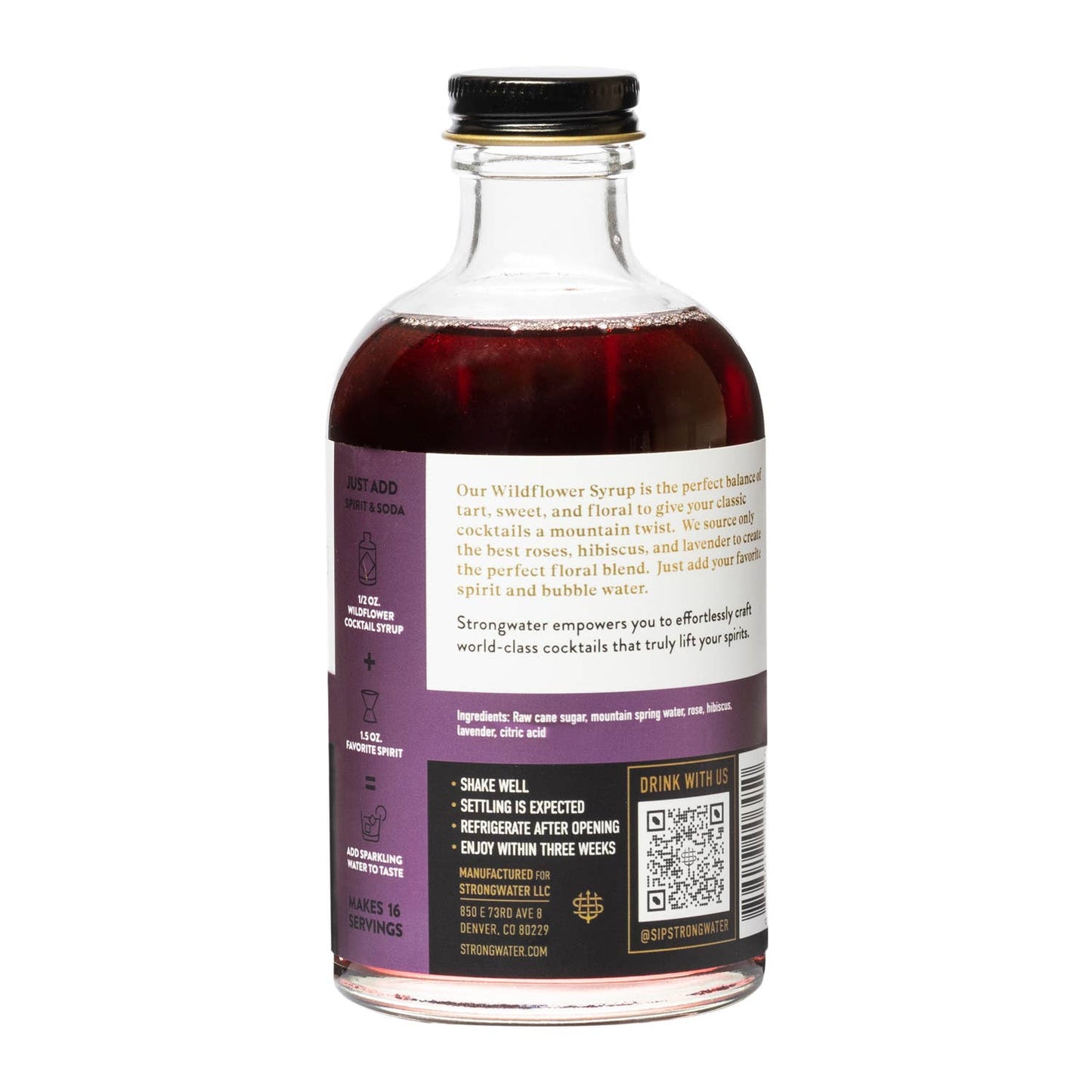 Strongwater Wildflower Syrup, 237mL/8oz