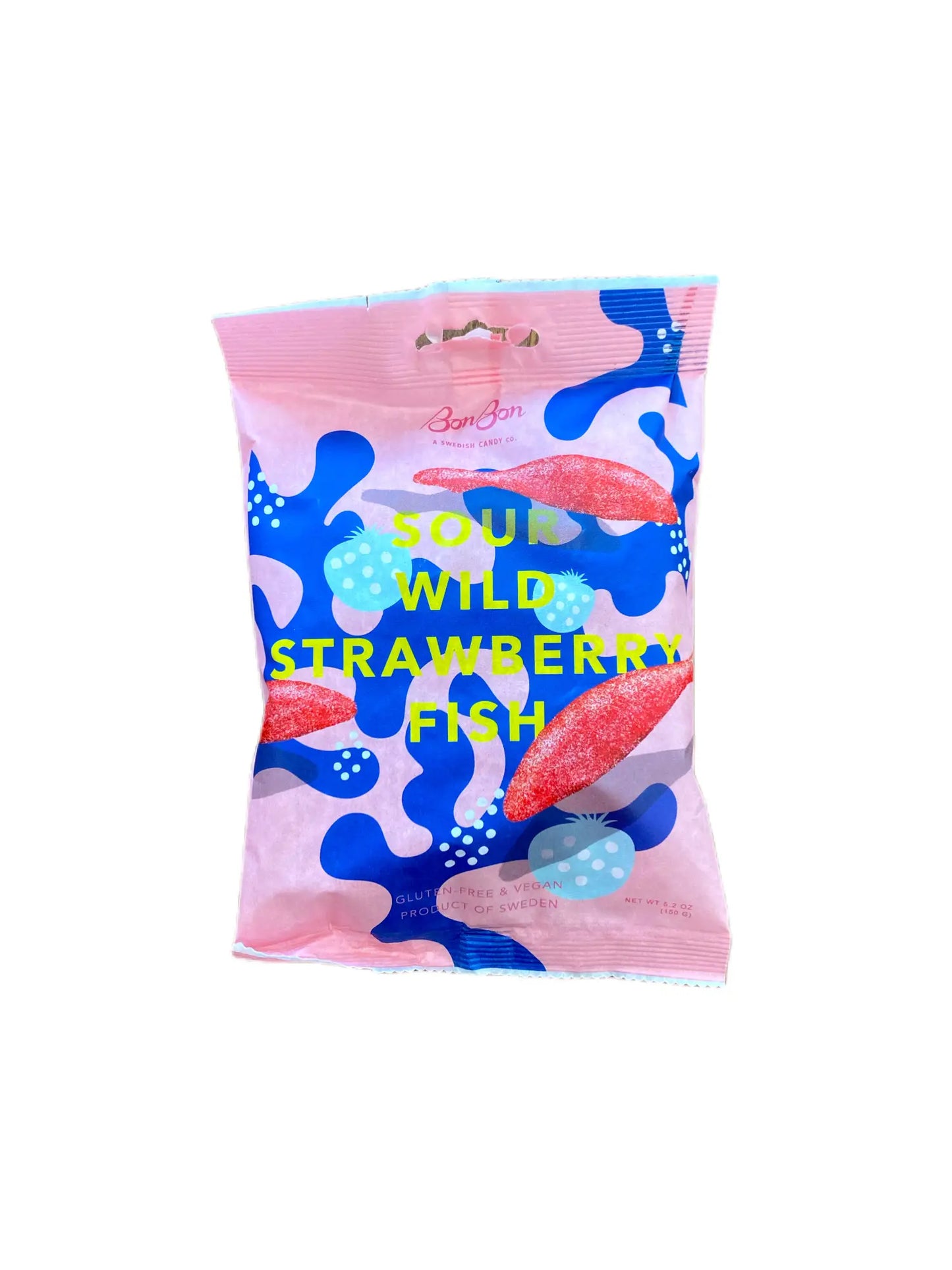 BonBon NYC Sour Wild Strawberry Fish (*RNV), 150g/5.2oz