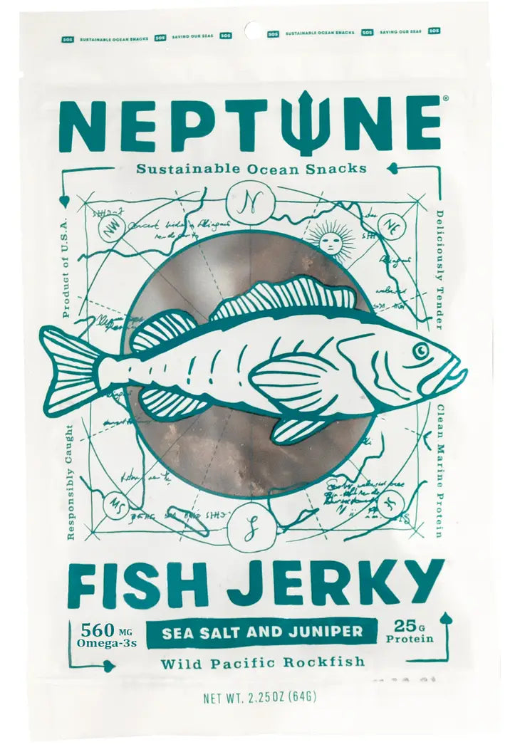 Neptune Fish Jerky - Sea Salt and Juniper (*RHGN), 64g/2.25oz