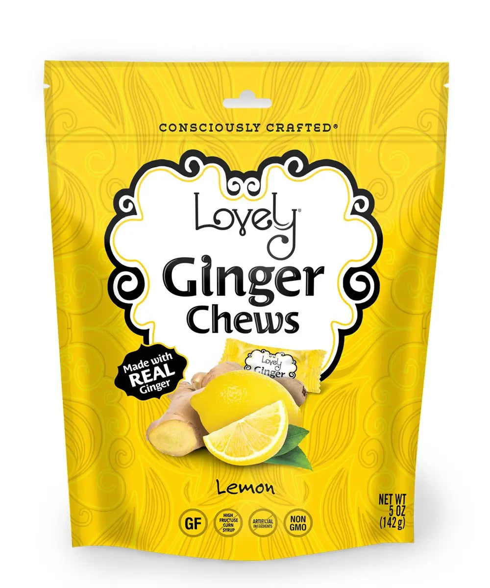 Lovely Lemon Ginger Chews (*GN), 142g/5oz