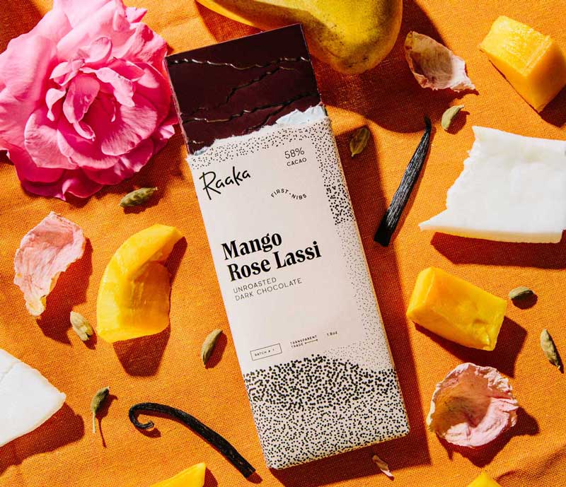 Raaka Unroasted Cacao Bars - Mango Rose Lassi (*GOV), 50g/1.8oz