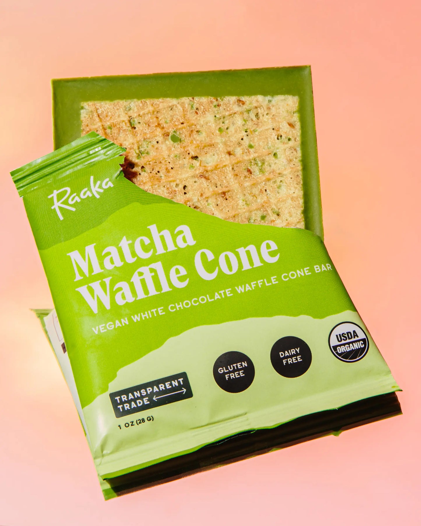 Raaka Matcha Waffle Cone (*RGNOV), 28g/1oz