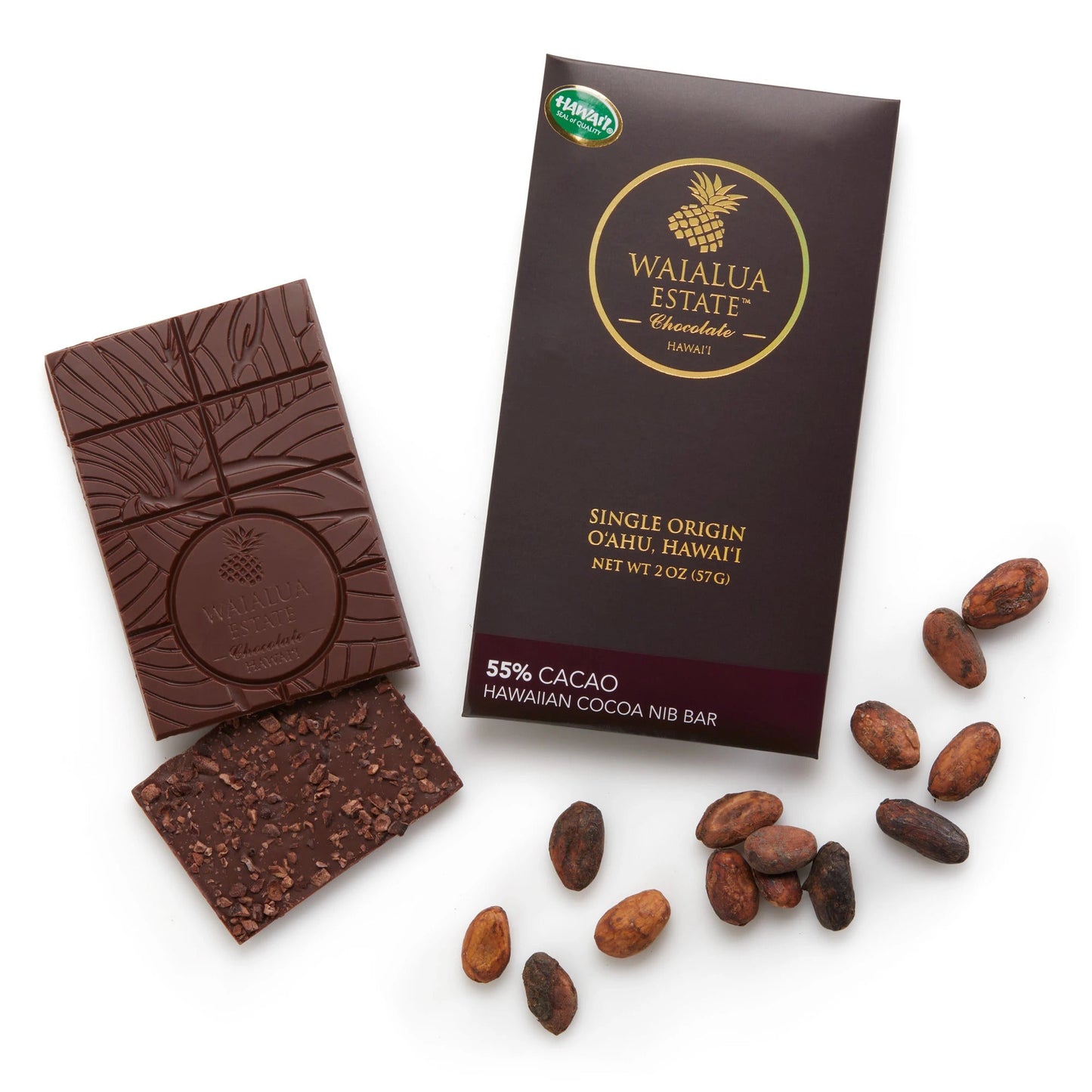 Waialua Estate Chocolate Bars, 57g/2oz