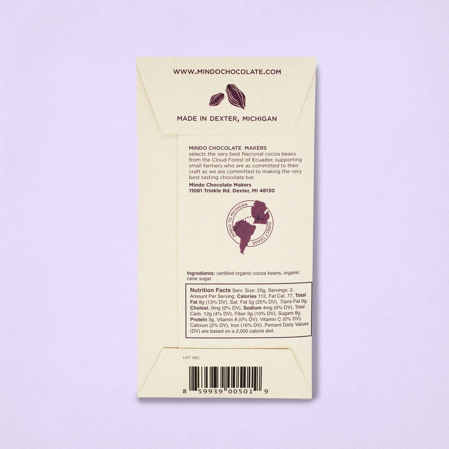Mindo Signature Cacao Bars, 50g/1.76oz