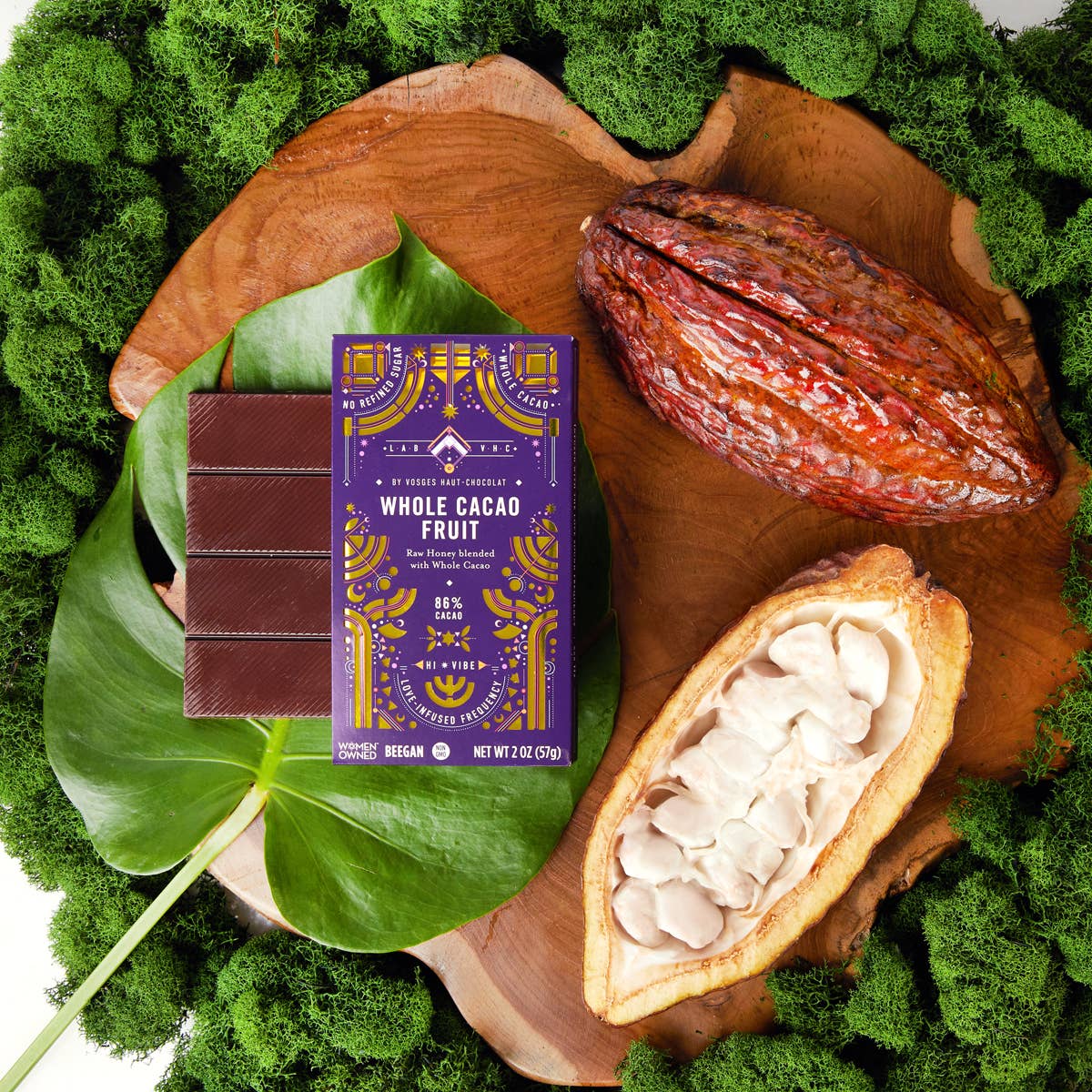 Vosges Pure Plant Whole Cacao Fruit Bar, 57g/2oz