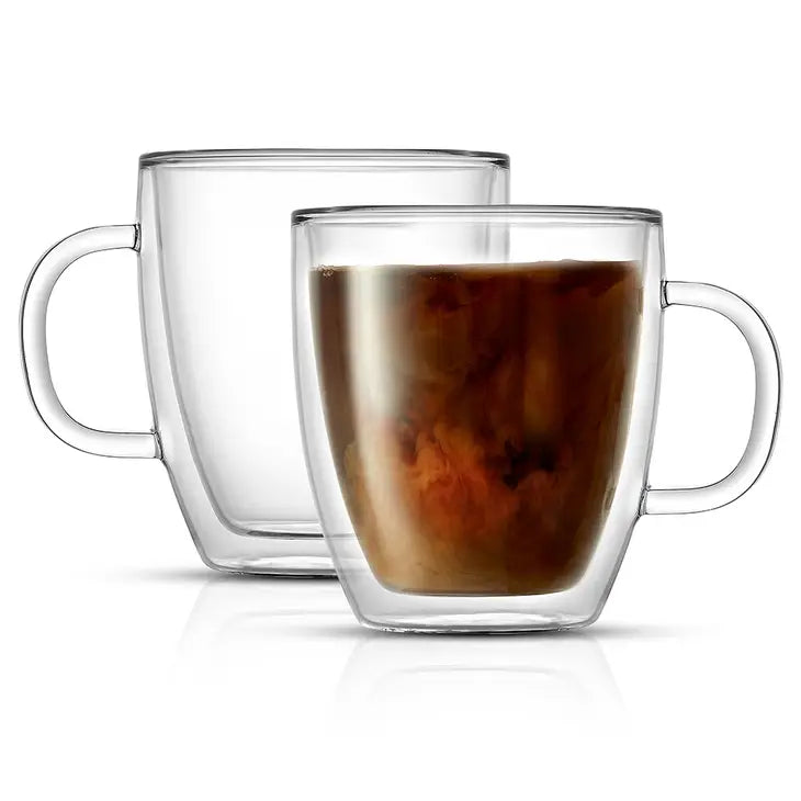 JoyJolt Savor Double Wall Glasses, 5.4 oz, Set of 2