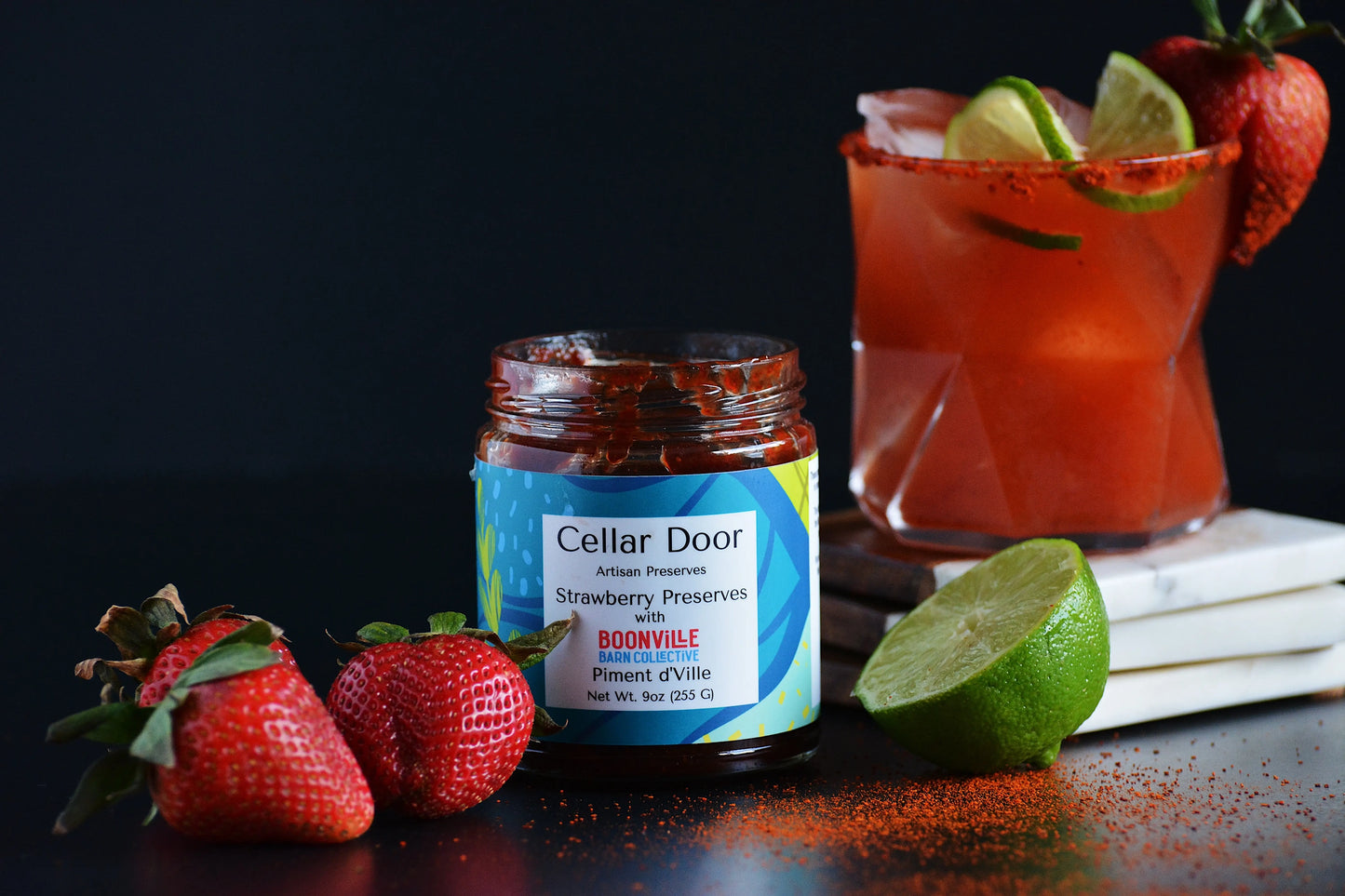 Cellar Door Strawberry Preserves with Piment d'Ville, 255g/9oz