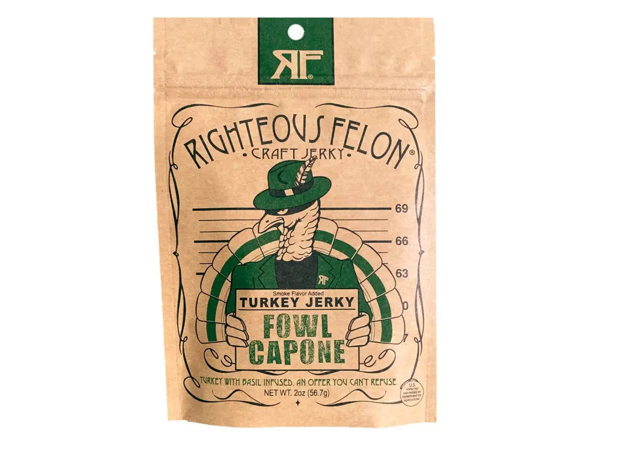 Righteous Felon Fowl Capone Turkey Jerky (*SGN), 2oz