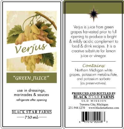 Black Star Verjus, 750mL/25.4floz
