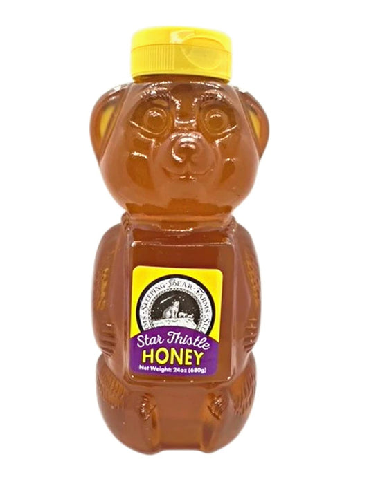 Sleeping Bear Farms Star Thistle Honey, 24oz Plastic Bear
