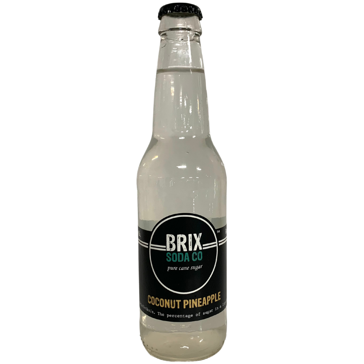 Brix Coconut Pineapple Soda, 355mL/12oz Glass Bottle