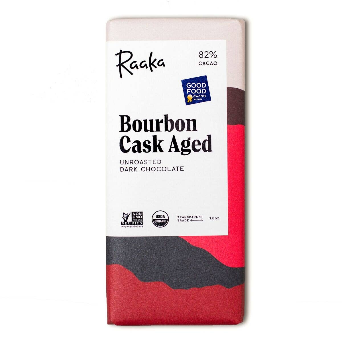 Raaka Unroasted Cacao Bars - Bourbon Cask Aged (*GKNOV), 50g/1.8oz