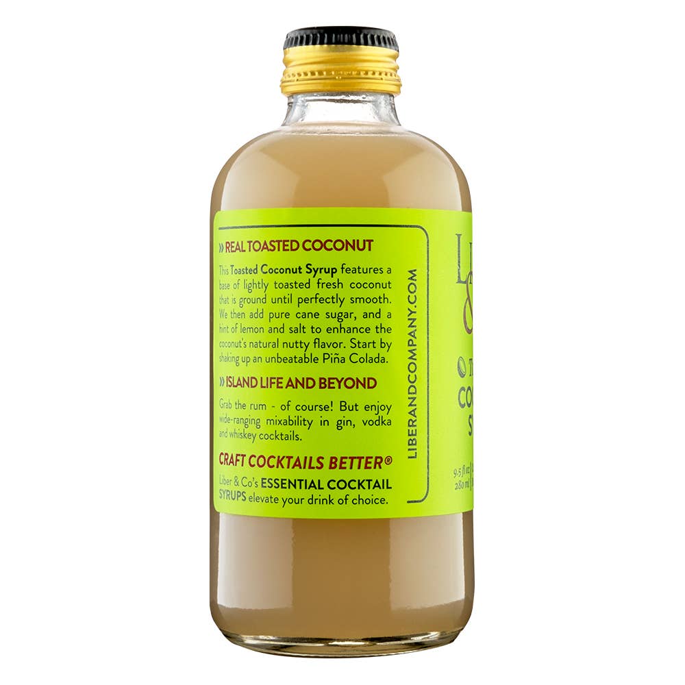 Liber Toasted Coconut Syrup, 280mL/9.5floz