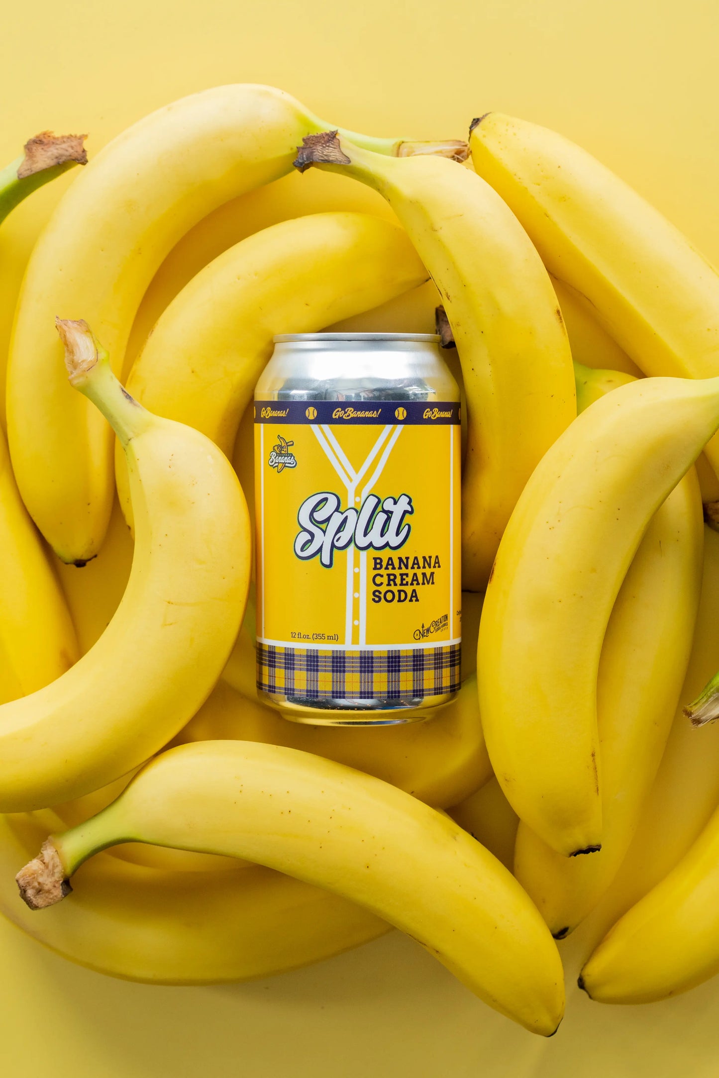 New Creation Split Banana Cream Soda, 355mL/12floz