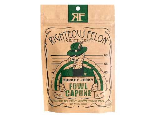 Righteous Felon Fowl Capone Turkey Jerky (*SGN), 2oz