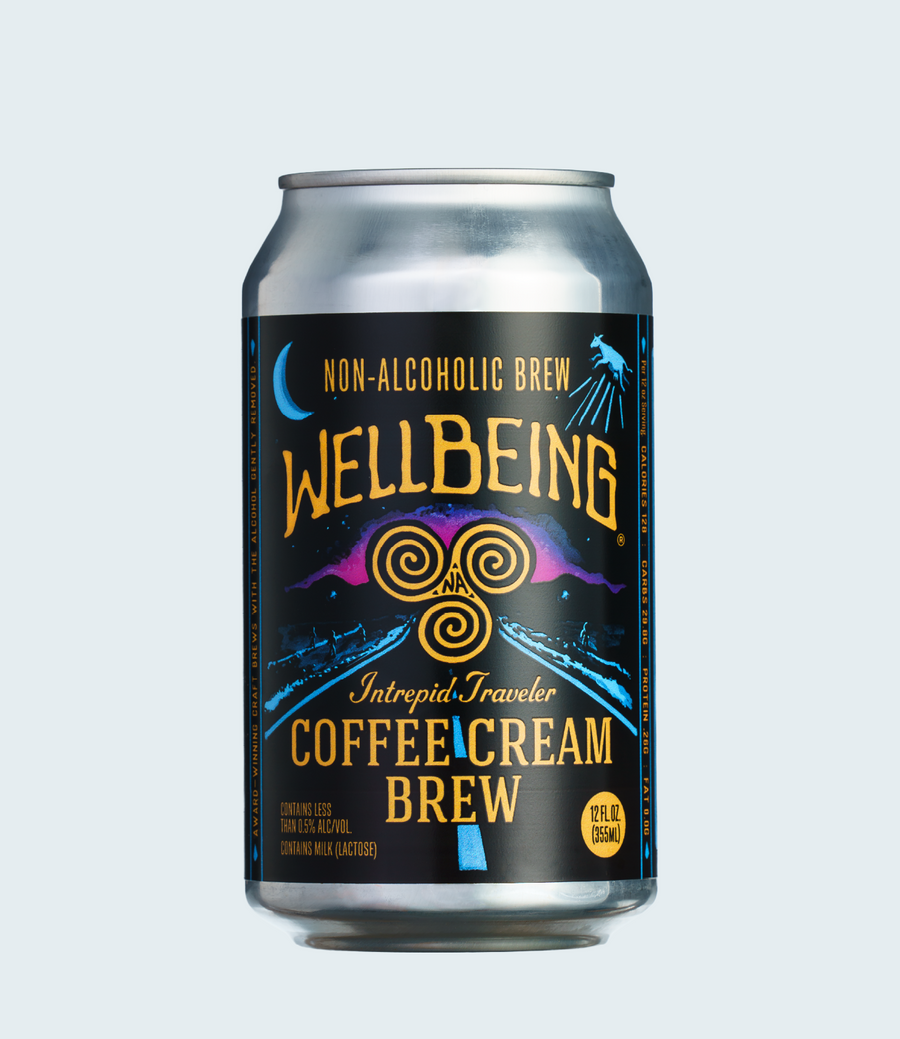 Wellbeing Intrepid Traveler Coffee Cream Brew (21+), 355mL/12floz Can